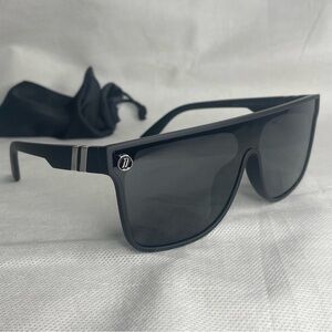 Blenders Dark Flatter Sunglasses SciFi Full Rim 100% UV Protection Polarized
